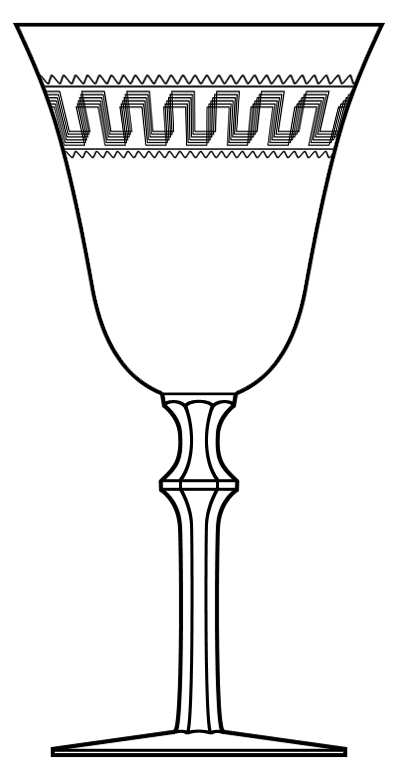 Roman Key Water Goblet by Heisey-1