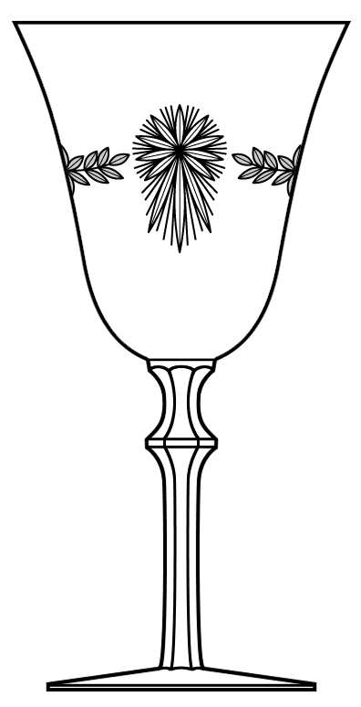 Electro (Stem #3333, Cut #639) Water Goblet by Heisey-1