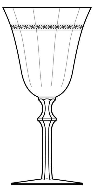 Lacy Band (Stem #3333) Water Goblet by Heisey-1