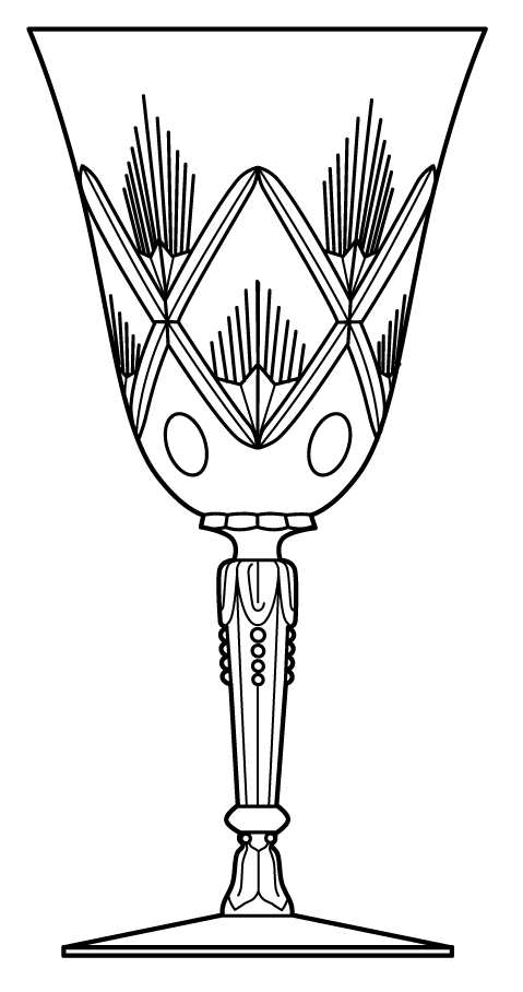 Fan Water Goblet by Heisey-1