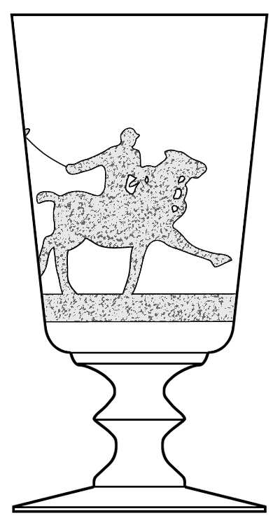 Polo Player Water Goblet by Heisey-1