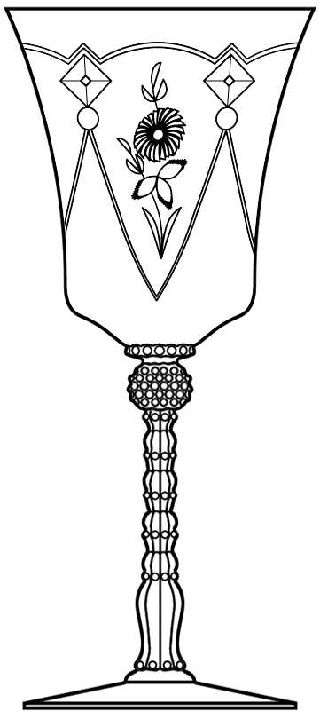 Greystone (Stem #3411) Water Goblet by Heisey-1