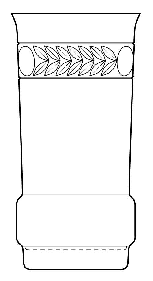 Laurel Wreath (Stem #4054) 5 Oz Flat Tumbler by Heisey-1