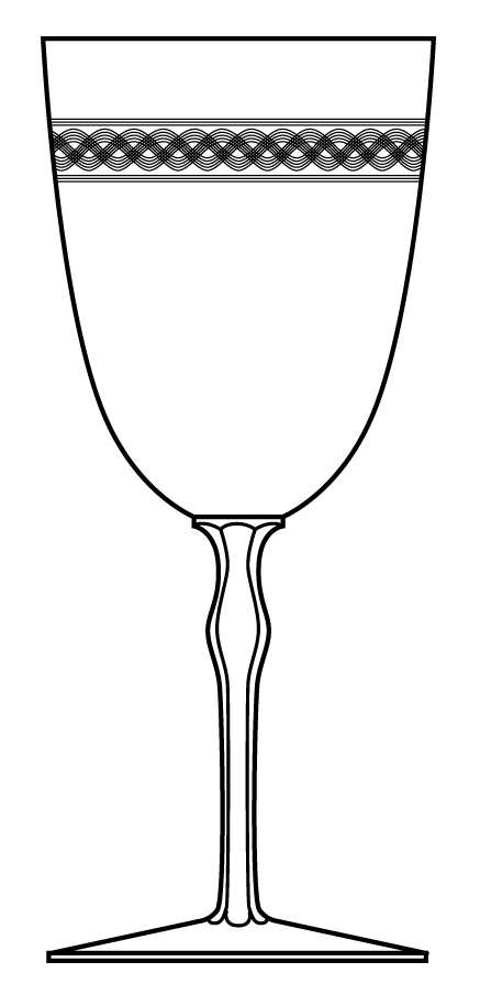 Braid Water Goblet by Heisey-1
