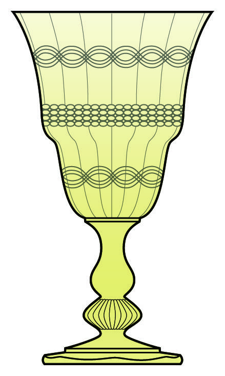 Dresden Yellow (Stem 3394) Water Goblet by Heisey-1