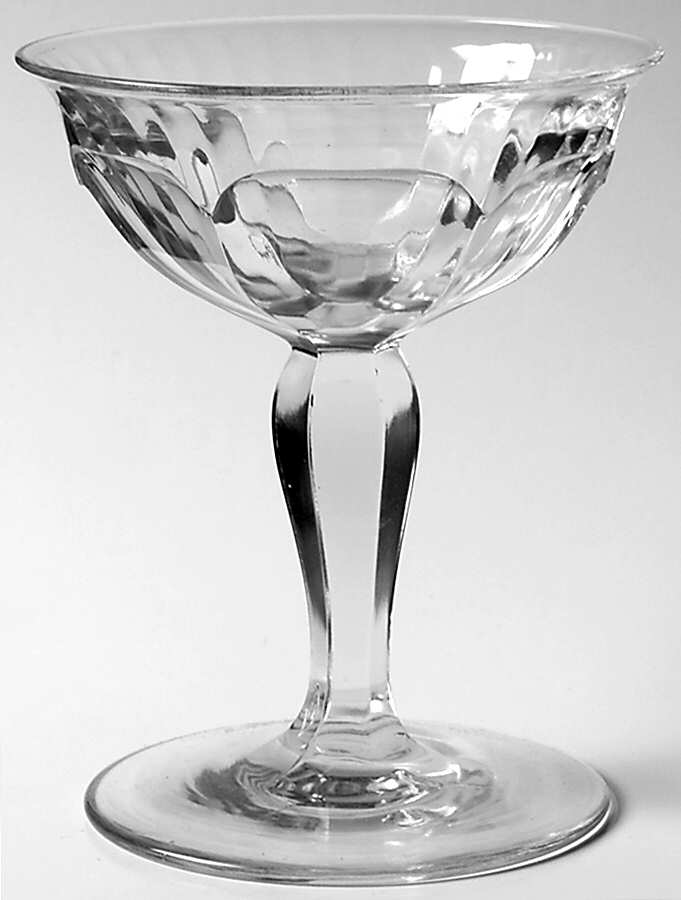 Colonial Clear (Stem 359, Optic) Champagne/Tall Sherbet by Heisey-1