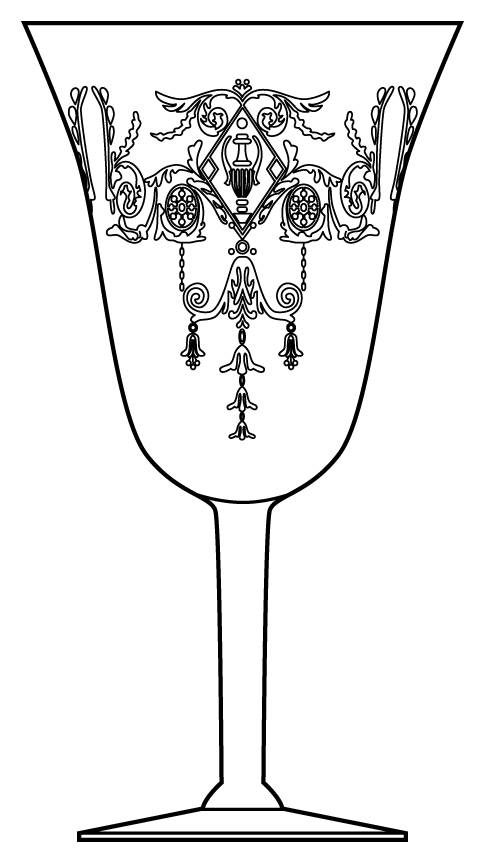 Classic (Stem 3311, Etch) Water Goblet by Heisey-1