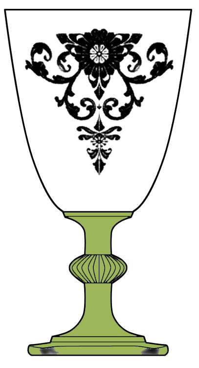 Old Colony Green and Clear (Stem 3390) Water Goblet by Heisey-1