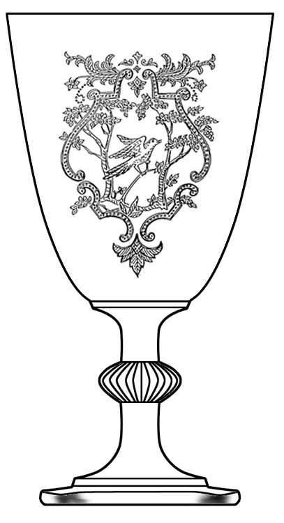 Springtime Clear (Stem 3390) Water Goblet by Heisey-1