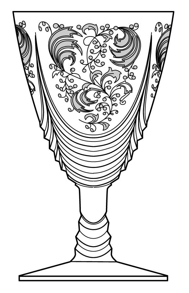 Maytime (Stem 1483, Etch) Water Goblet by Heisey-1