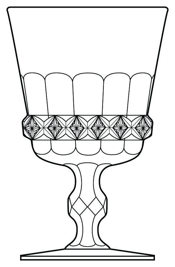 Diamond Band Clear Water Goblet by Heisey-1