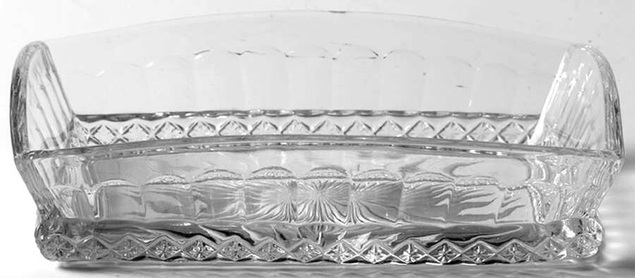 Diamond Band Clear Pickle Dish by Heisey-1