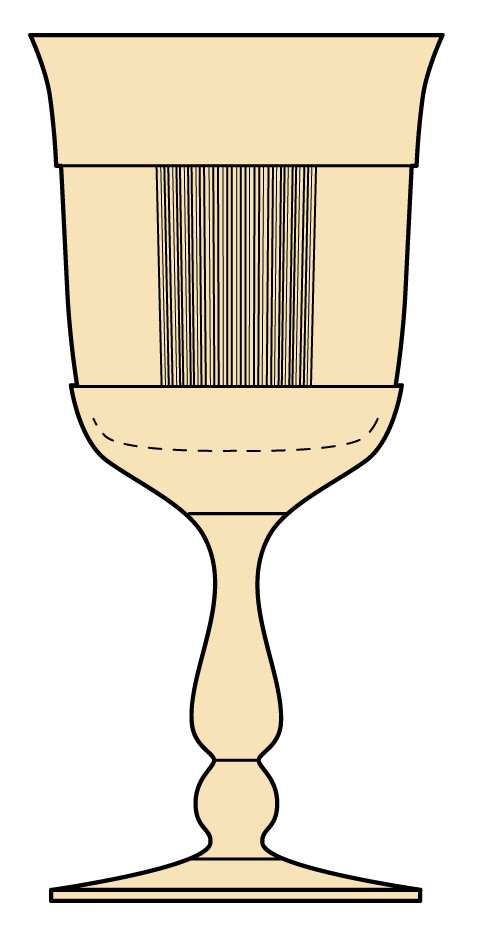 Pleat and Panel Yellow Water Goblet by Heisey-1