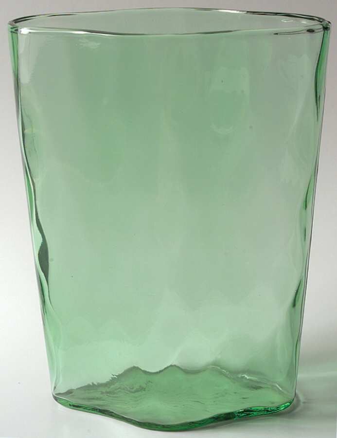 Oval Green (Line 4209) 9" Flower Vase by Heisey-1