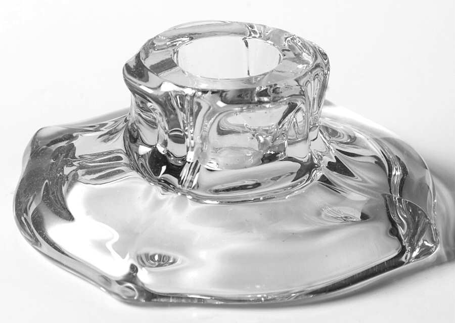 Little Squatter Clear Single Light Candlestick by Heisey-1