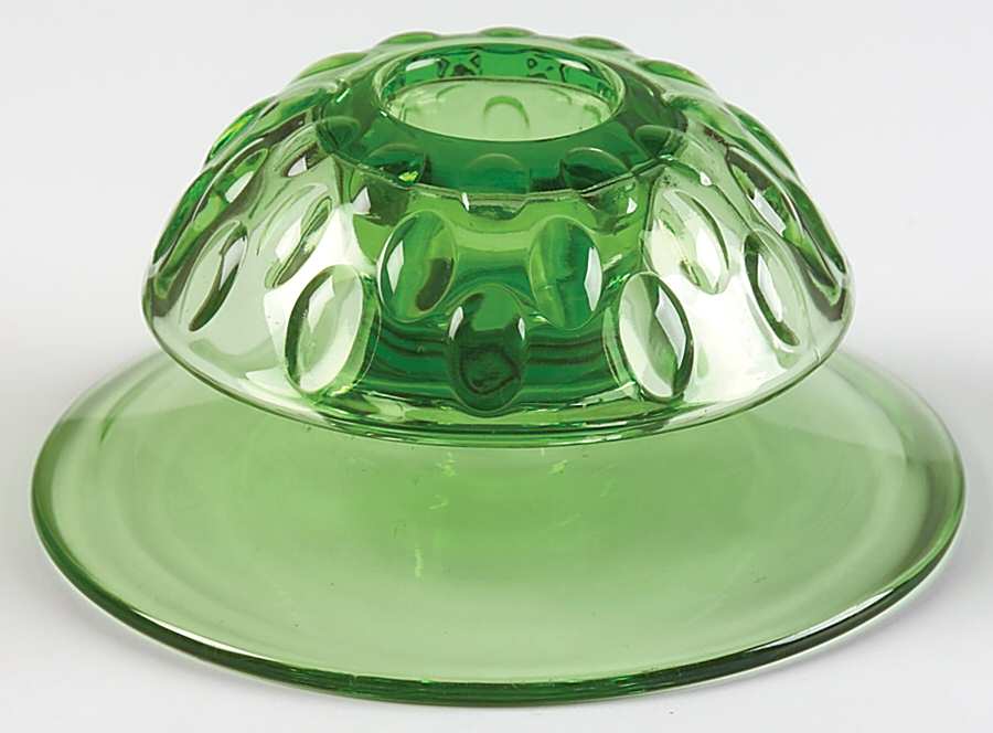 Raindrop Green (Line 1205) Single Light Candlestick by Heisey-1