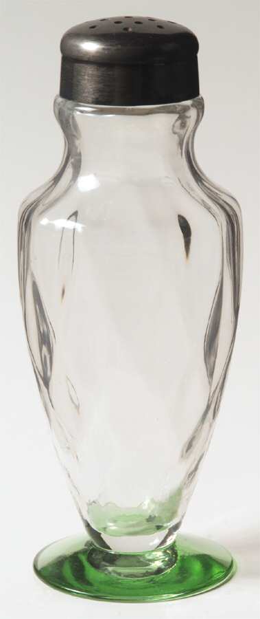 Caswell Moongleam and Clear (Line 1001) Sugar Shaker & Lid by Heisey-1