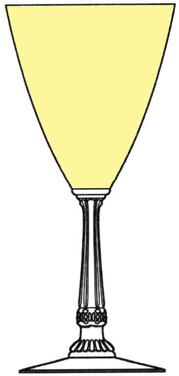Duquesne-Sahara (Yellow Bowl, Clear Stem) Water Goblet by Heisey-1