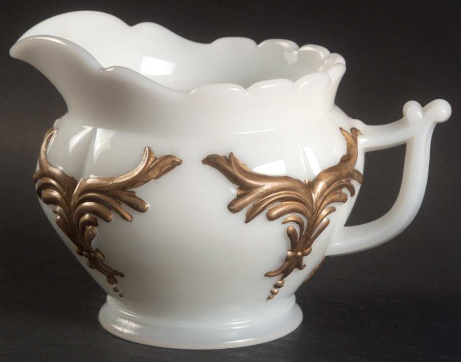 Winged Scroll Opal Creamer by Heisey-1