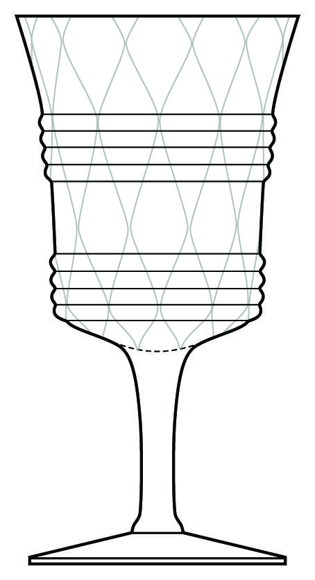 Circle Pair Clear Water Goblet by Heisey-1