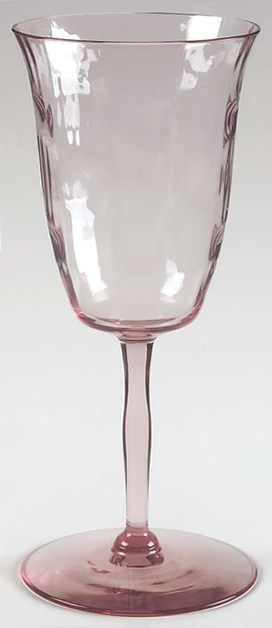 Delaware Hawthorne (Checkerboard Optic) Water Goblet by Heisey-1