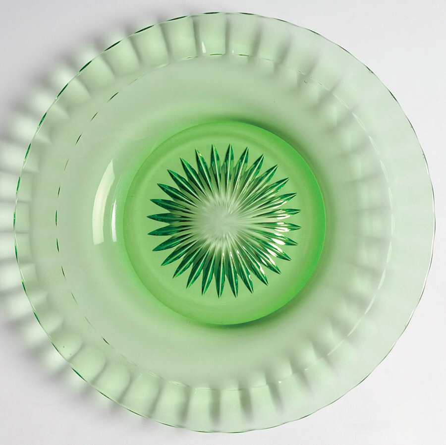 Fluted Border Green (Moongleam) 7" Salad Plate by Heisey-1