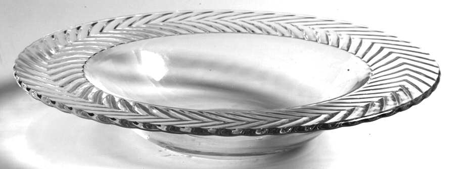 Herringbone Clear Rim Soup Bowl by Heisey-1