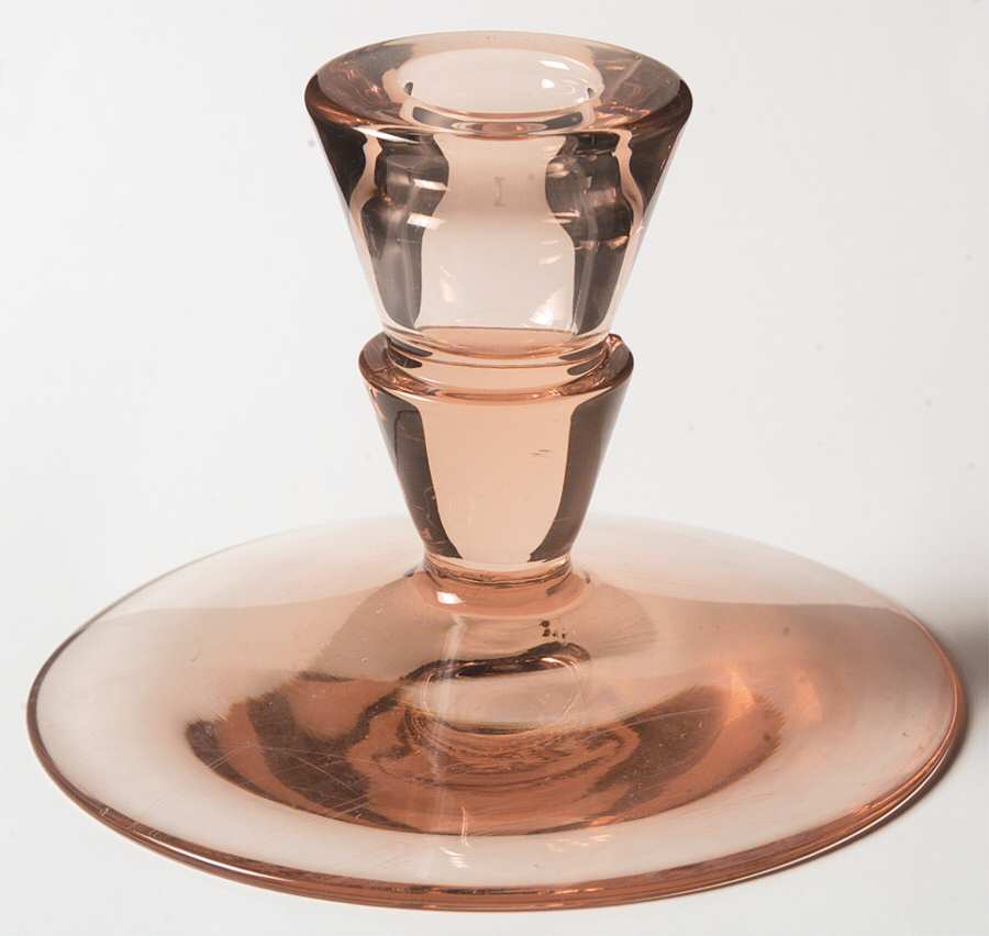 Liberty Pink (Line 128) 3" Single Light Candlestick by Heisey-1