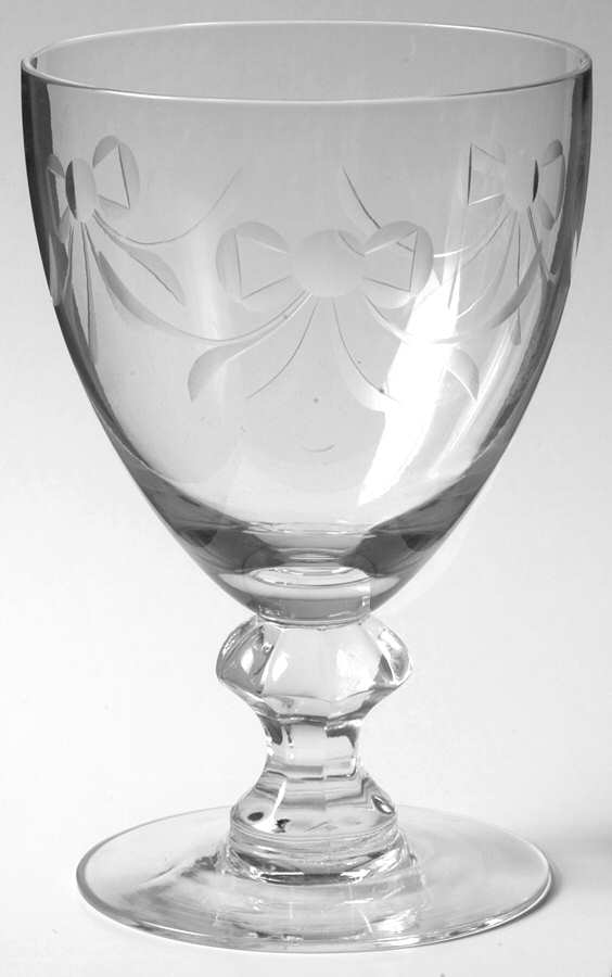 Beau Knot Water Goblet by Heisey-1