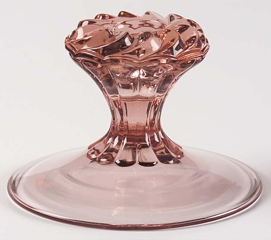 Overlapping Swirl Hawthorne 3" Single Light Candlestick by Heisey-1
