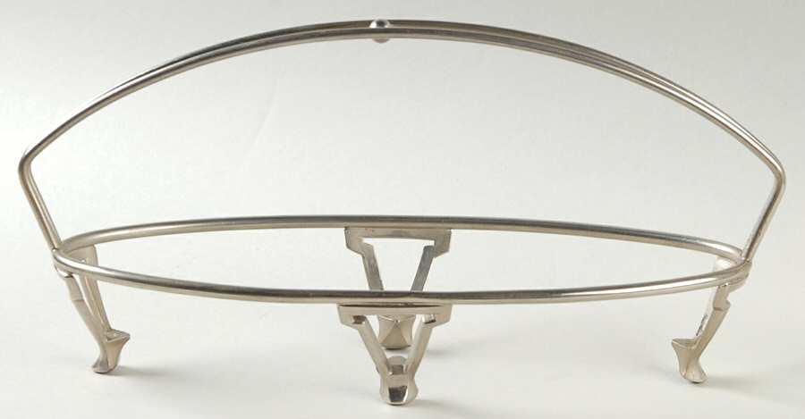 Coarse Rib Marigold Flash Metal Holder-Olive Dish by Heisey-1