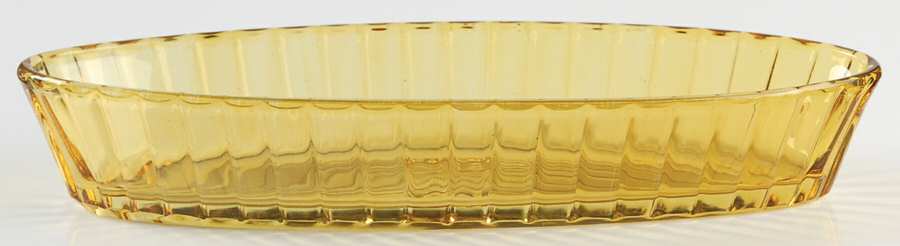 Coarse Rib Marigold Flash Olive Dish by Heisey-1
