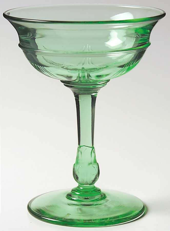 Galaxy Green (Moongleam) Champagne/Tall Sherbet by Heisey-1