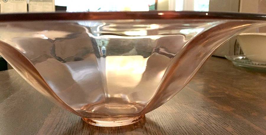 Paul Revere Pink (Optic) 12" Flared Bowl by Heisey-1