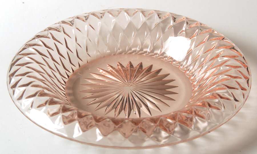 Pressed Diamond Flamingo (Pink) Baked Apple by Heisey-1