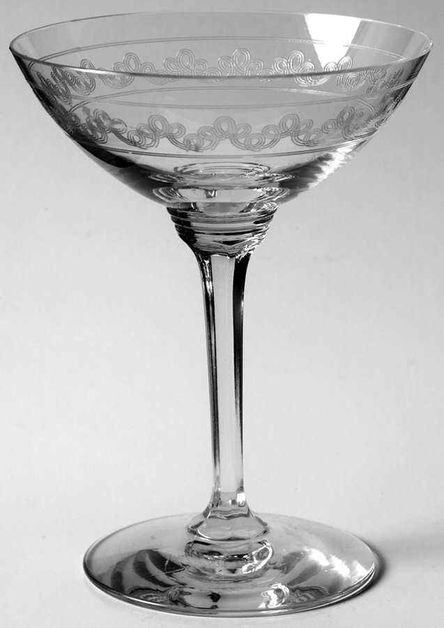Trefoil Non Optic (Stem 3350) Champagne/Tall Sherbet by Heisey-1