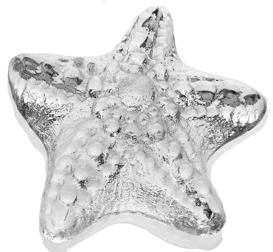Animals & Figurines Paperweight-Clear Starfish - No Box by Hadeland of Norway-1