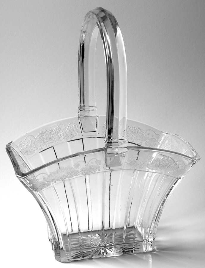 Margaret Clear 11" Basket by Heisey-1