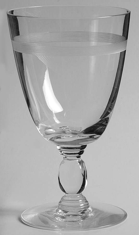 Wedding Band (Stem #6091) Water Goblet by Heisey-1