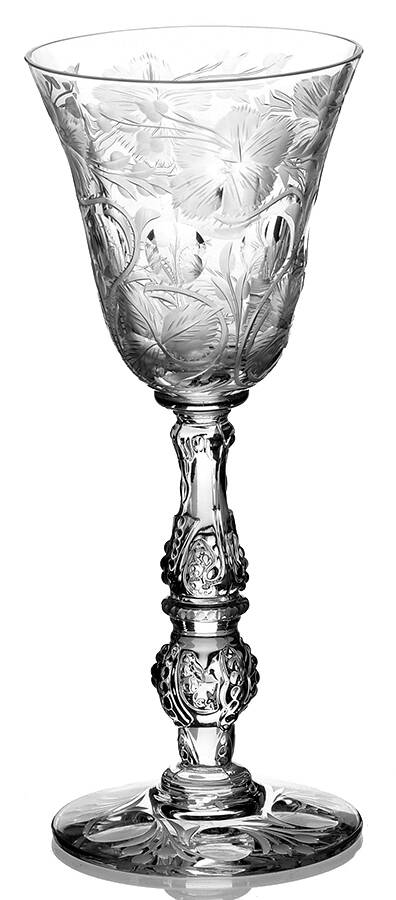 Krall Cut #1 Wine Glass by Heisey-1