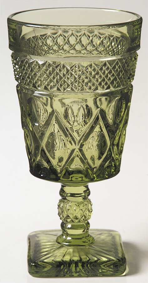 Cape Cod Verde Green Water Goblet by Imperial Glass-Ohio-1