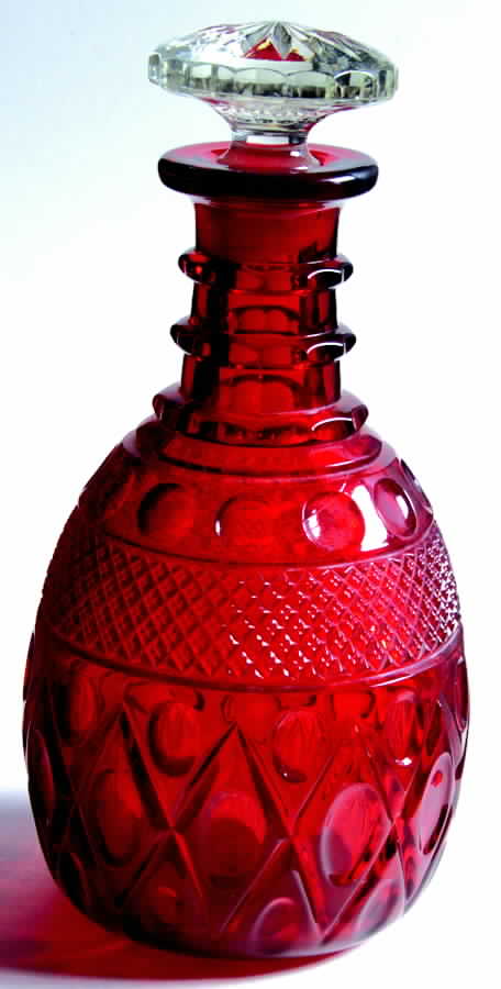 Cape Cod Red (1602 + 160) Decanter & Stopper by Imperial Glass-Ohio-1