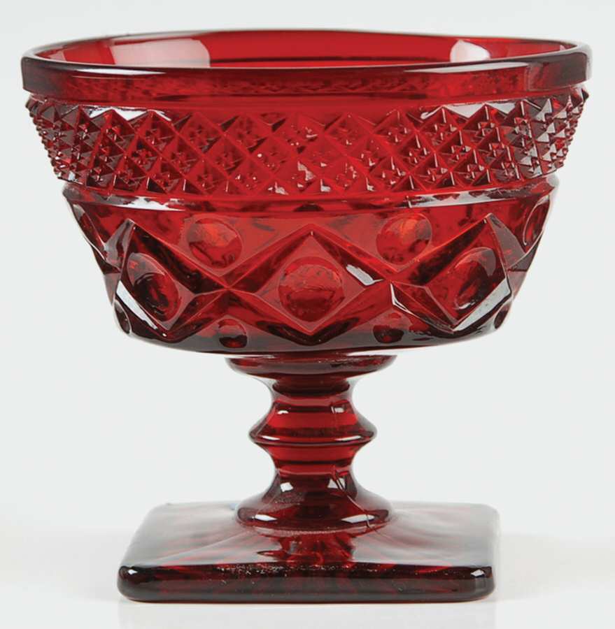 Cape Cod Red (1602 + 160) Low Sherbet by Imperial Glass-Ohio-1