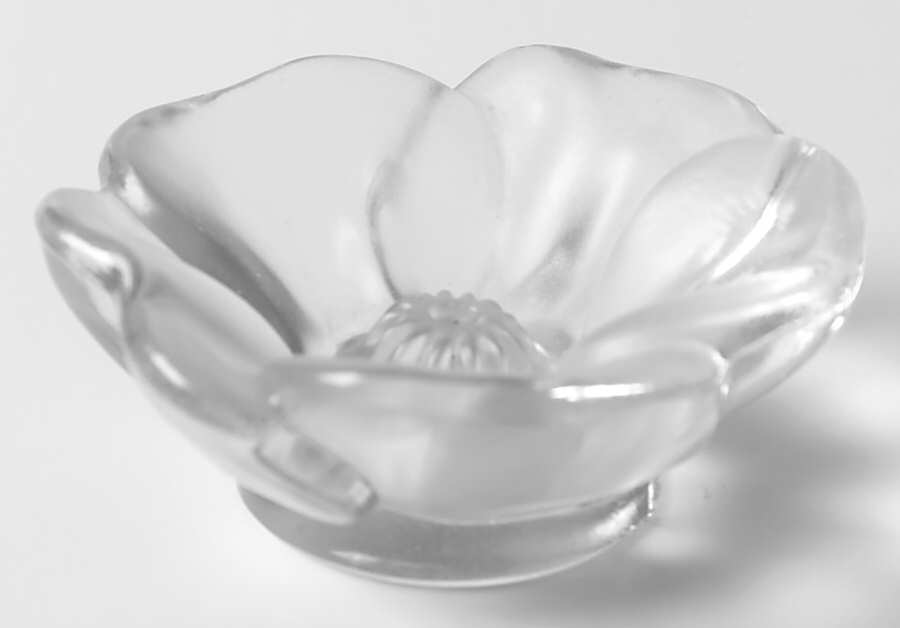 Cathay Clear Frosted Peach Blossom Nut Dish by Imperial Glass-Ohio-1