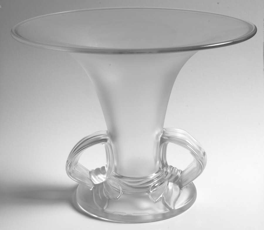Cathay Clear Frosted Ku Ribbon Vase by Imperial Glass-Ohio-1