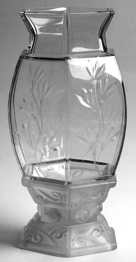 Cathay Clear Frosted Wedding Lamp-Base & Glass Globe by Imperial Glass-Ohio-1