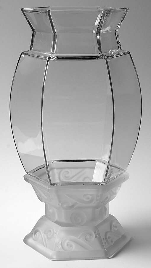 Cathay Clear Frosted Wedding Lamp with Base and Glass Globe by Imperial Glass-Ohio-1