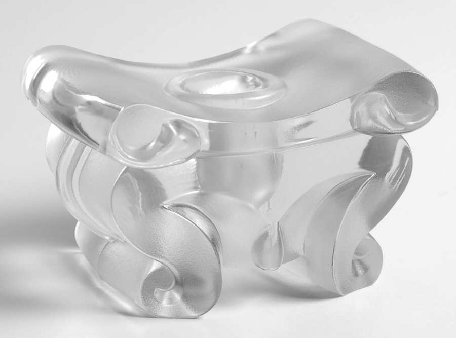 Cathay Clear Frosted Pillow Candleholder by Imperial Glass-Ohio-1