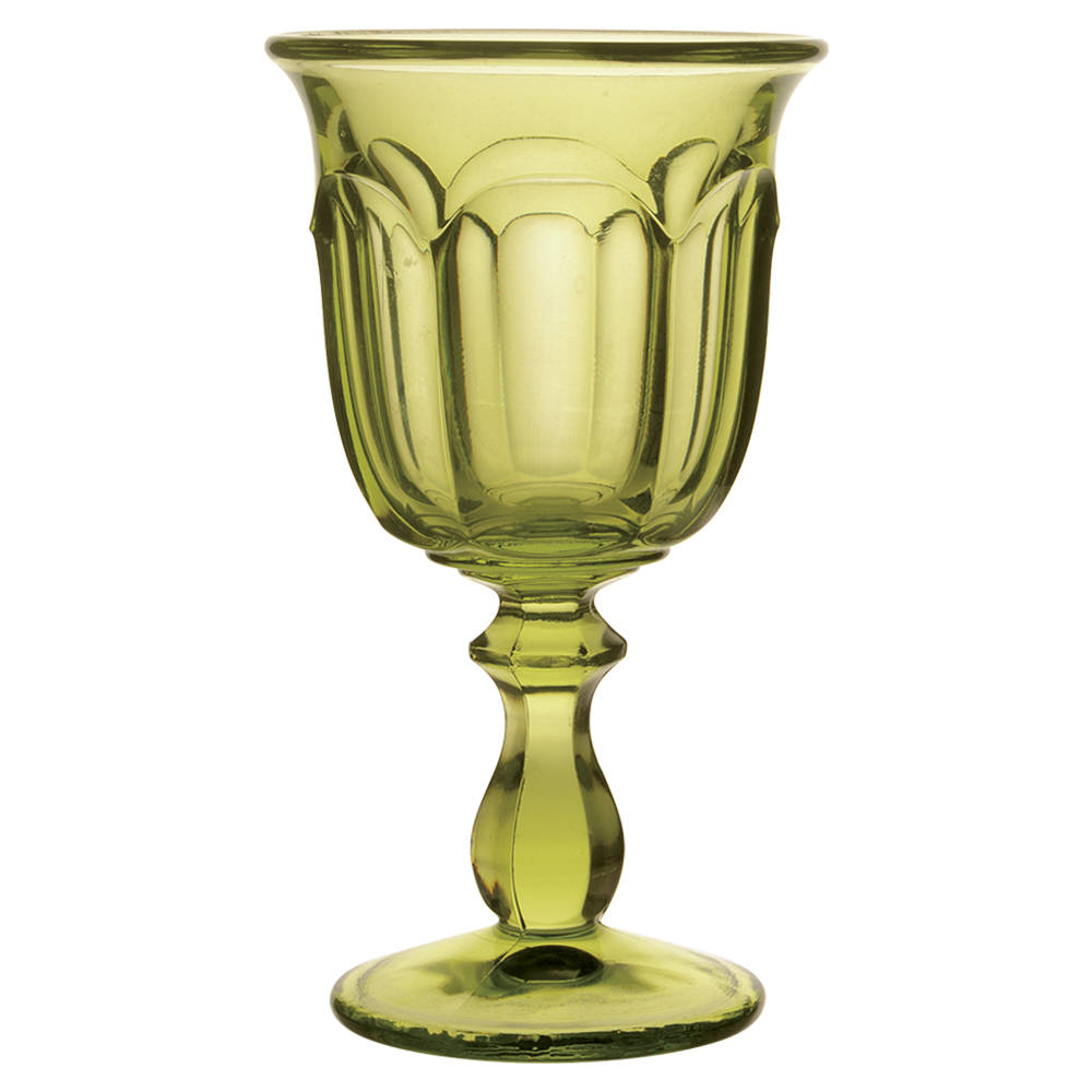 Old Williamsburg Verde Green Water Goblet by Imperial Glass-Ohio-1
