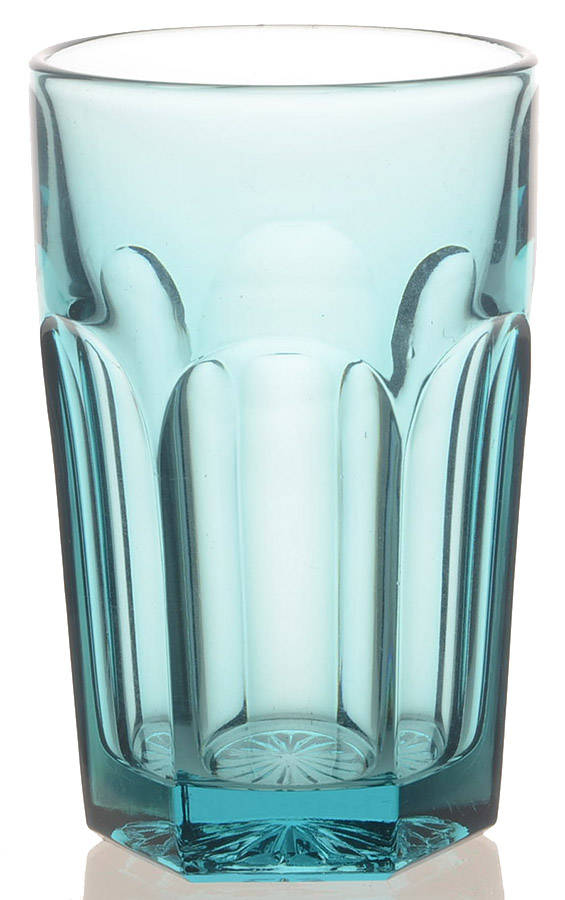 Old Williamsburg Light Blue 11 Oz Flat Tumbler by Imperial Glass-Ohio-1